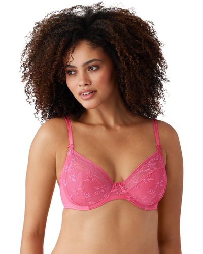 Wacoal Lifted In Luxury Full Figure Lace Unlined Underwire Bra - Red