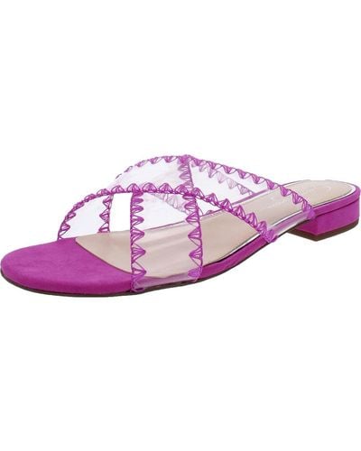 Jessica Simpson Cabrie Flat Sandal Clear/hot Pink 6
