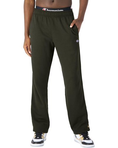 Champion Snap, Powerblend, Fleece Taped Tear Away Pants For , 32", Army C Patch Logo - Green