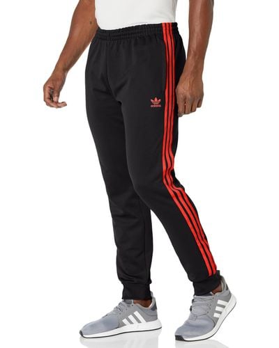 adidas Originals Mens Adicolor Classics Superstar Track Pants Black/semi Impact Orange X-small