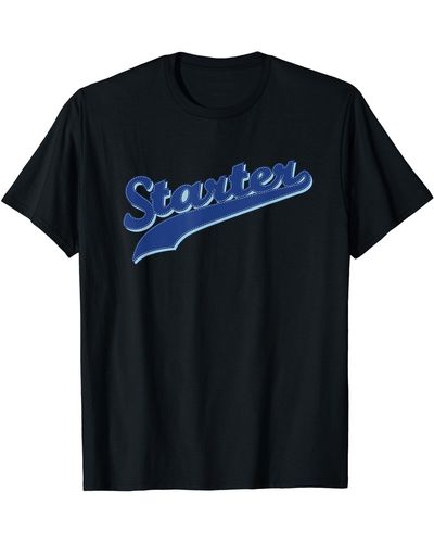 Starter Blue Script Logo T-shirt - Black