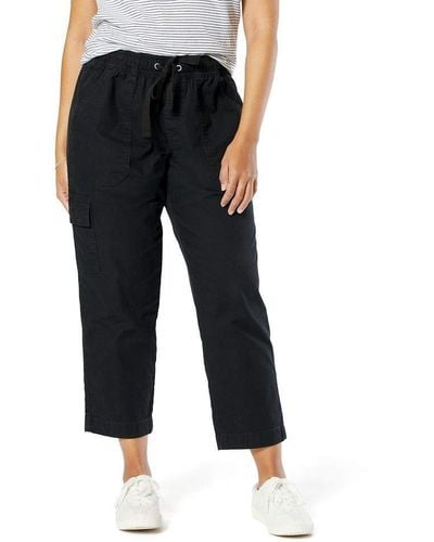 Signature by Levi Strauss & Co. Gold Label Weekend Pull-on Crop Pants - Black