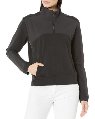 adidas Standard Ultimate365 Tour Quarter Zip Golf Pullover - Black