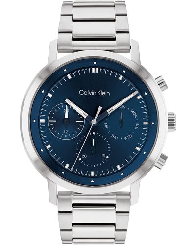 Calvin Klein Multifunction Stainless Steel And Link Bracelet Watch - Metallic
