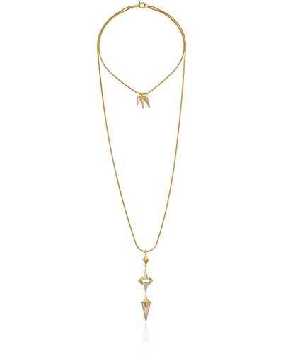 Noir Jewelry Milky Glow Gold Necklace - Metallic