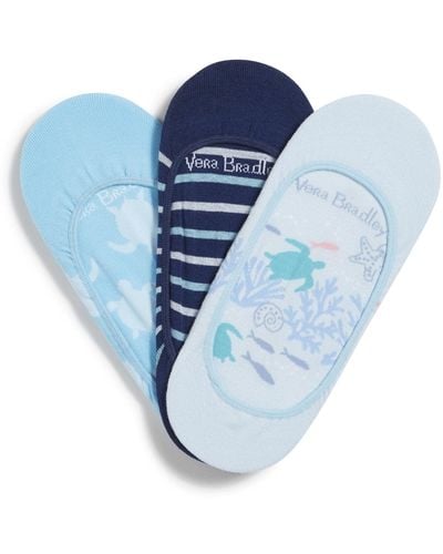 Vera Bradley 3 Pack Low-cut Liner Socks - Blue