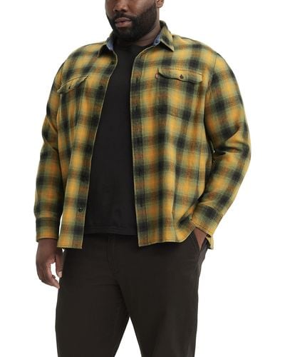 Levi's Relaxed Fit Button-front Flannel Worker Overshirt - Multicolor