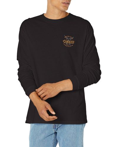 Quiksilver Tails Up Long Sleeve Tee Shirt - Black