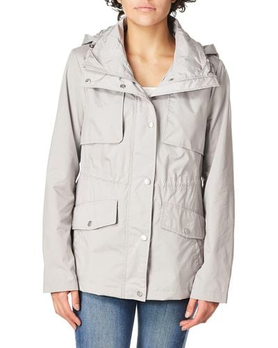 Cole Haan Packable Rain Jacket - Gray