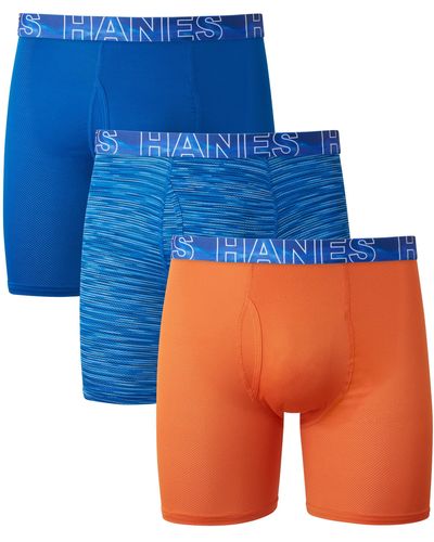 Hanes Underwear Boxer Briefs Pack - Blue