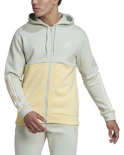 adidas Essentials Colorblock Kapuzenpullover mit durchgehendem Reißverschluss - Mehrfarbig