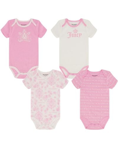 Juicy Couture 4 Pieces Pack Bodysuit - Pink