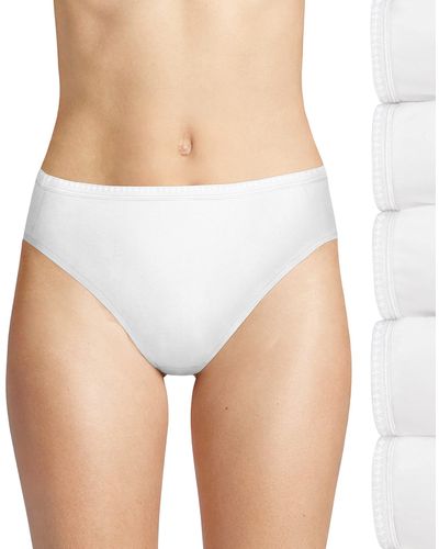 Hanes Women’s Cotton Bikini Underwear, Size 9. 6 pack. Pink/White/Black.