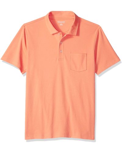 Amazon Essentials Slim-fit Pocket Jersey Polo - Orange