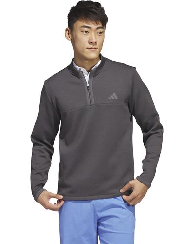 adidas S Microdot 1/4-zip Golf Pullover - Blue