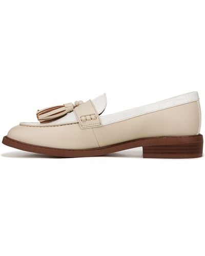 Franco Sarto S Carolynn Low Slip On Tassel Loafers Ivory/white Color Block 5.5 M - Natural