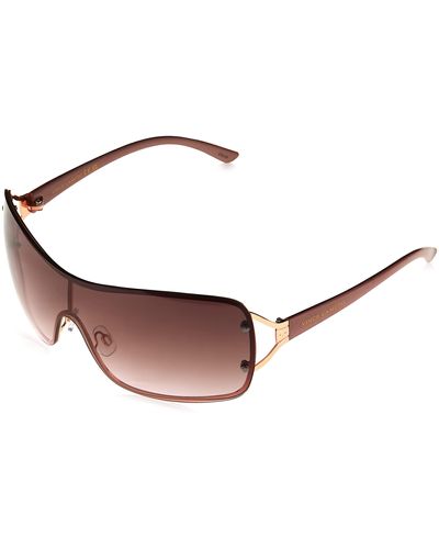 Vince Camuto Vc1000 Chic Vented Metal 100% Uv Protective Rectangular Shield Sunglasses. Luxe Gifts For Her - Multicolor