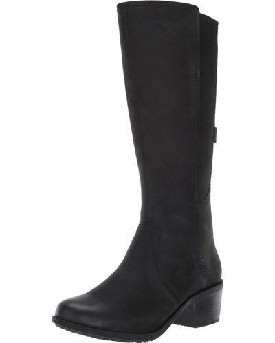 Teva Anaya Chelsea Tall Waterproof Comfortable Durable Leather Knee-high Boots - Black