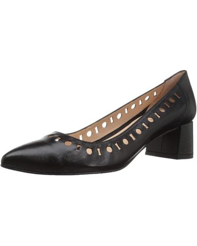 French Sole Winged Pump - Black