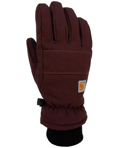 Carhartt Insulated Duck/synthetic Leather Knit Cuff Glove - Purple