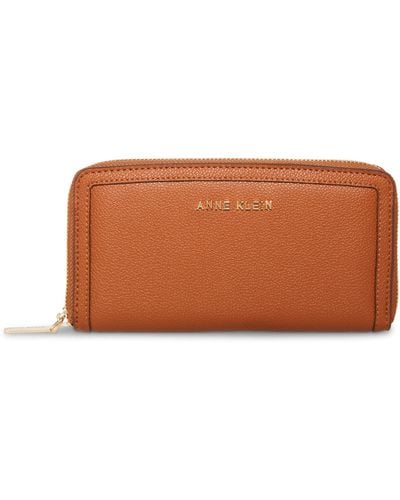 Anne Klein Ak Large Curved Wallet - Brown