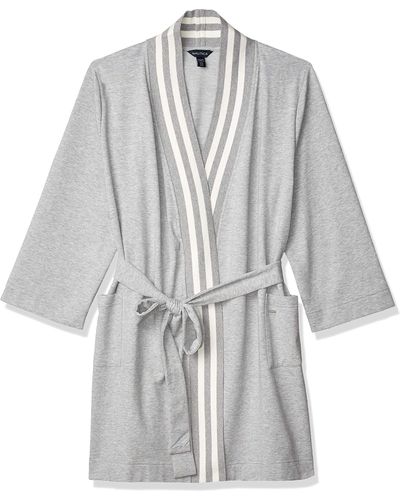 Nautica Classic Knit Robe - Gray