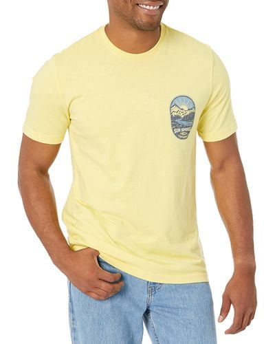 Izod Big & Tall Saltwater Short Sleeve Graphic T-shirt - Yellow