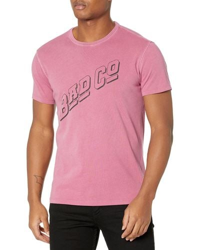 John Varvatos Short Sleeve Graphic Tee Bad Company - Pink