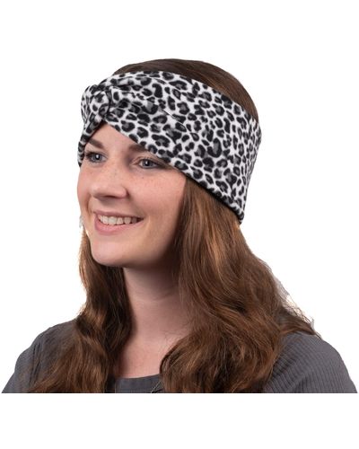 Isotoner S Recycled Water Repellent Cozy Soft Fleece Cold Weather Headband - Brown