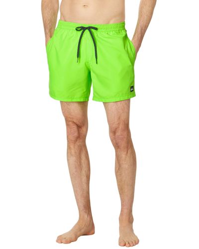 Quiksilver Everyday Solid 15 Volley Boardshort Swim Trunk Board Shorts - Green