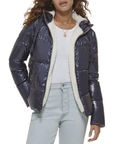 Levi's Molly Sherpa Lined Puffer Jacket - Blue