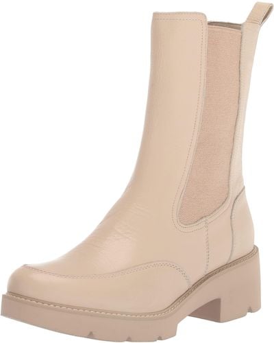 Naturalizer Domino Chelsea Boot Porcelain Beige Leather 11 W - Multicolor