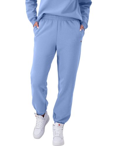 Champion , Powerblend, Oversized Sweatpants, Comfortable Sweats For , 29", Plaster Blue, X-large