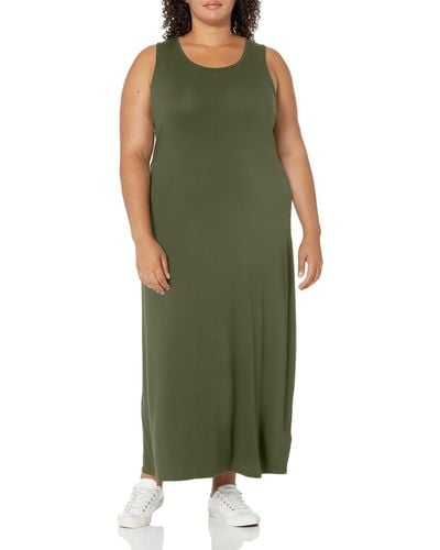 Amazon Essentials Solid Tank Maxi Dress Dresses - Verde