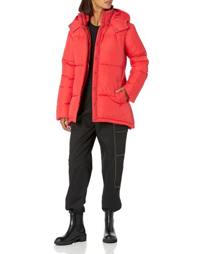 The Drop Shari Poly Puffer Jacket - Red