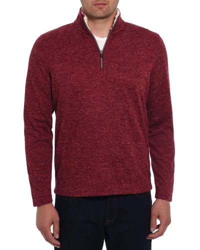 Robert Graham Virgo Quarter-zip Sweater - Red