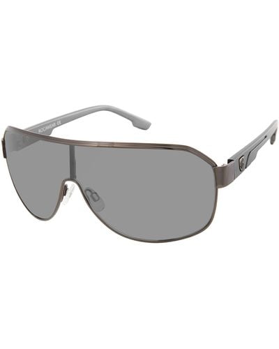 Rocawear Mens R1490 Dashing Metal Uv Protective Shield Sunglasses Gifts For With Flair 133 Mm - Multicolor