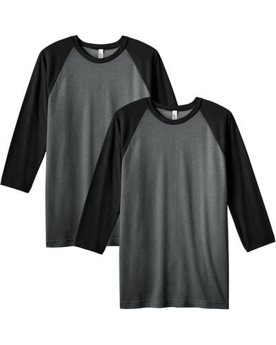 American Apparel Cvc Raglan T-shirt - Black
