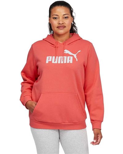 PUMA Essential Logo Fleece Hoodie - Red