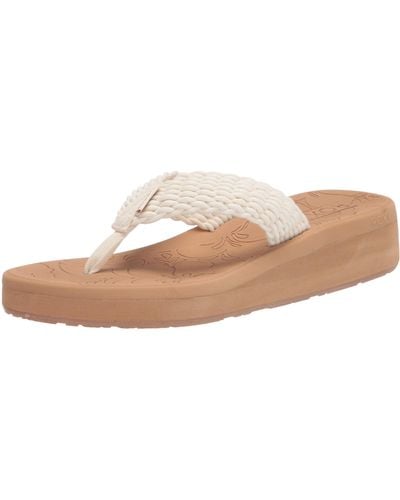 Roxy Womens Caillay Comfort Wedge Sandal - Natural