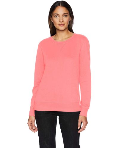 Amazon Essentials French Terry Fleece Crewneck Sweatshirt - Pink