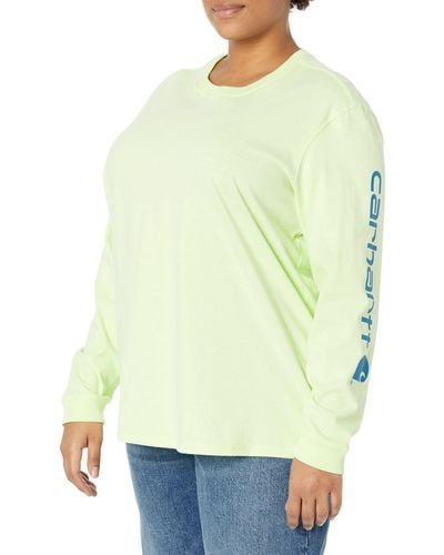 Carhartt Plus Size Loose Fit Long Sleeve Graphic T-shirt - Green