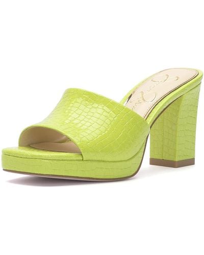 Jessica Simpson Elyzza Slip On Platform Sandal Heeled - Green