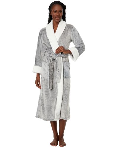 N Natori Frosted Cashmere Robe Length 48",black,large - White