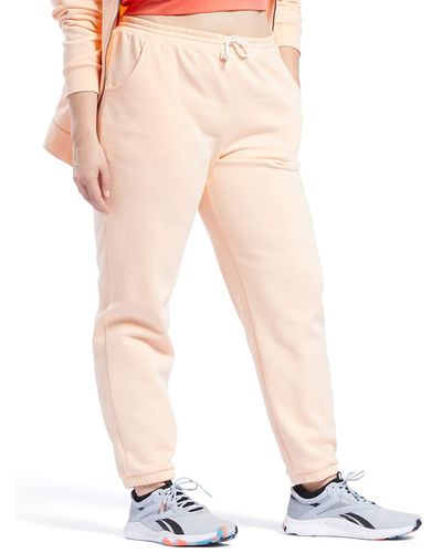 Core 10 By Reebok Plus Size Relaxed-fit Adjustable Fleece Jogger Sweatpants - White