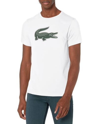 Lacoste Sport Short Sleeve Ultra Dry Croc Graphic T-shirt - White