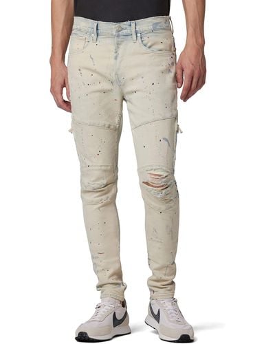 Hudson Jeans Zack Biker Skinny Jeans - Natural