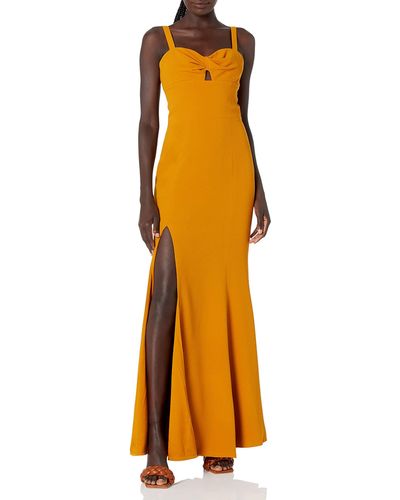 Dress the Population Brooke Sleeveless Cut-out Long Gown Dress Dress - Multicolor