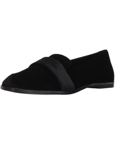 Kenneth Cole Reaction Glide Slide Swear Inspired Loafer With Square Toe Velvet Upper Slip-on - Black