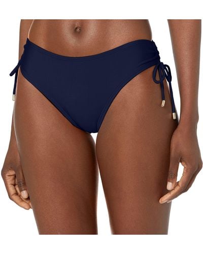 Calvin Klein Standard Side Shirred Bikini Swimsuit Bottom - Blue